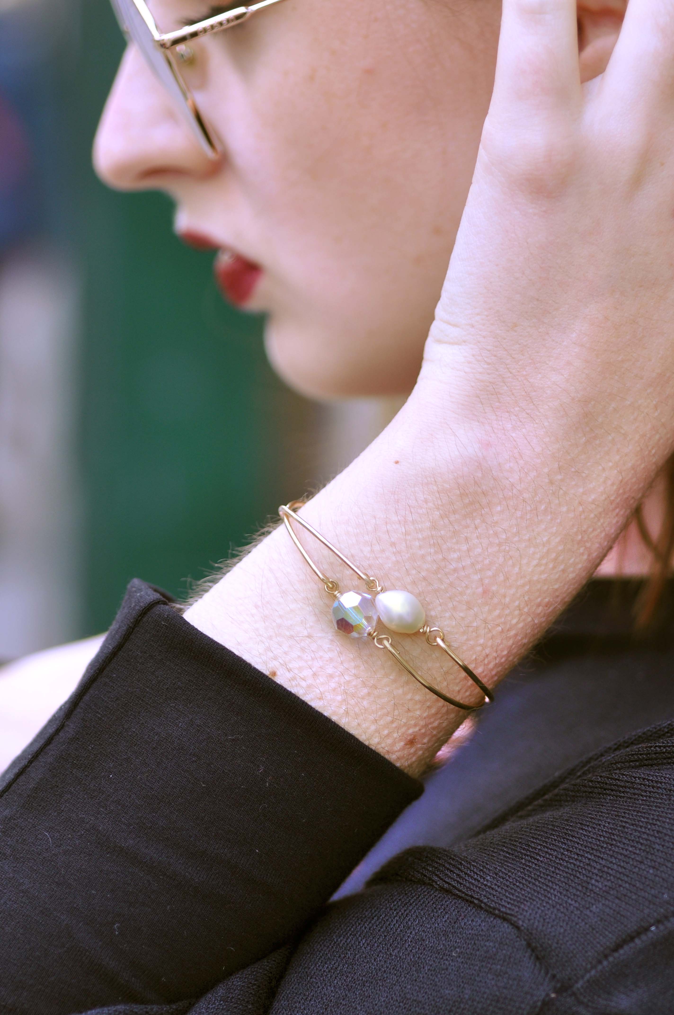 Marie Gonon bijoux bohème chic Saint-Etienne Loire - bracelets jonc en gold filled et diverses perles
